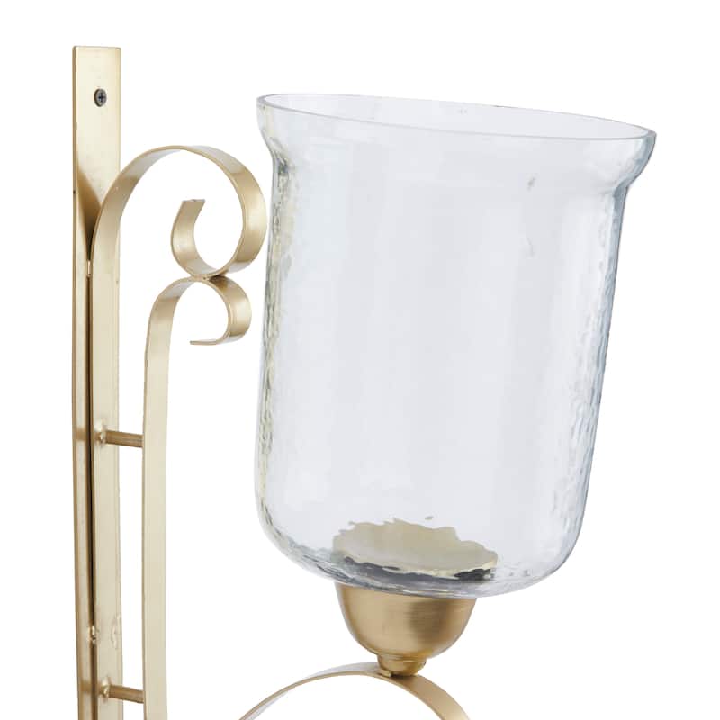 Sleek Metal Single Candle Wall Sconce - Gold, Silver, Black