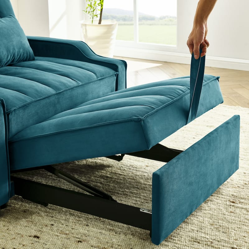 velvet loveseat sofa couch pull out bed