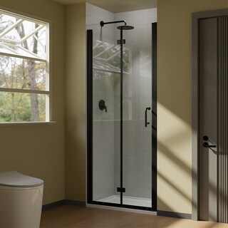 Frameless Glass Shower Door with Tempered Glass Stainless Handle - Bed ...