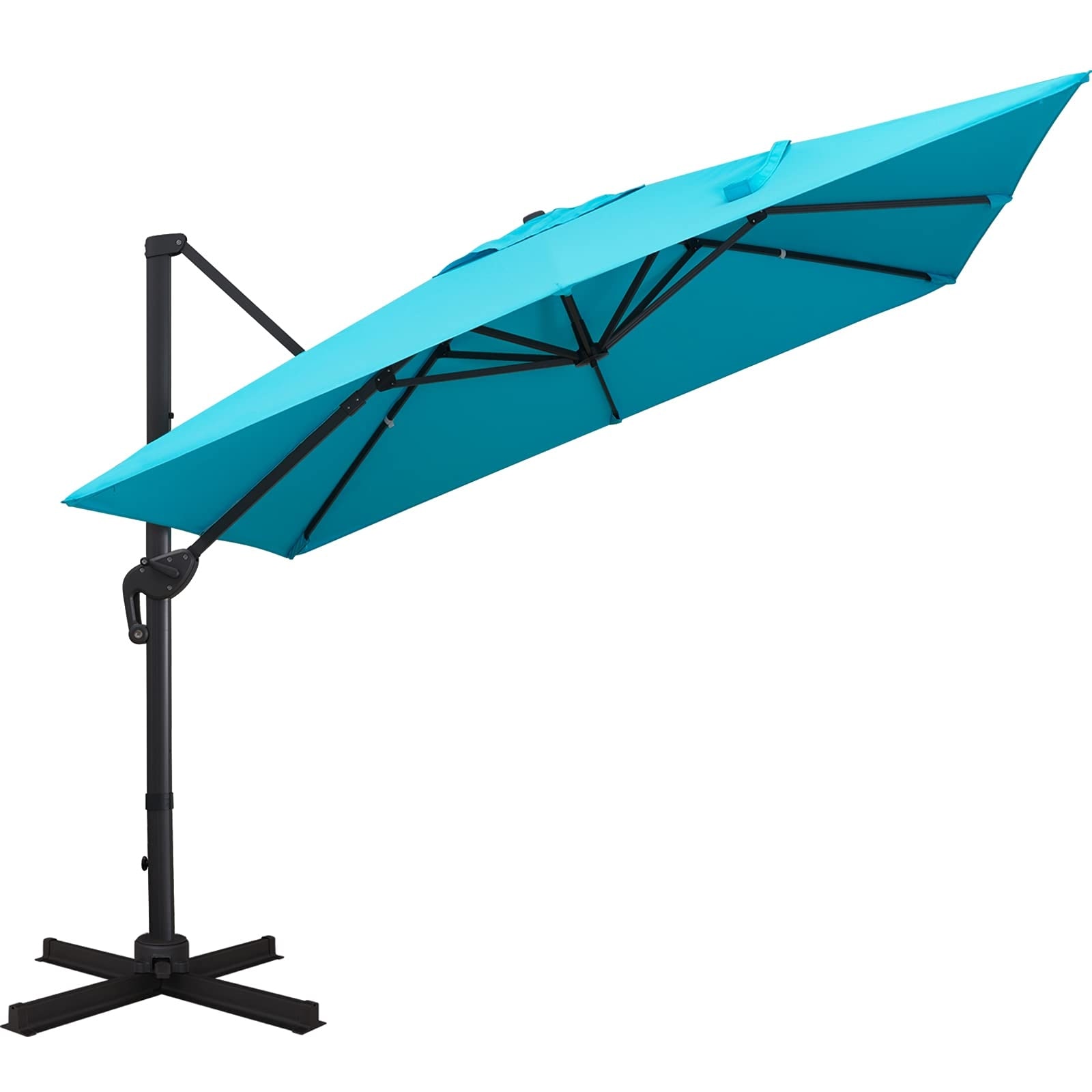 10x10Ft Cantilever Patio Umbrella Square Deluxe Offset Umbrella