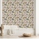 Pink Wallpaper With Wild Animals Peel And Stick And Prepasted - Bed 