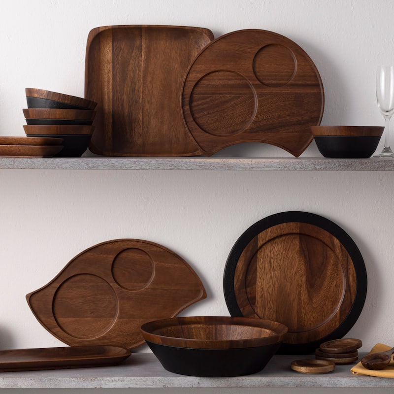 Noritake Kona Wood Large Bowl, 12", 120 OZ.