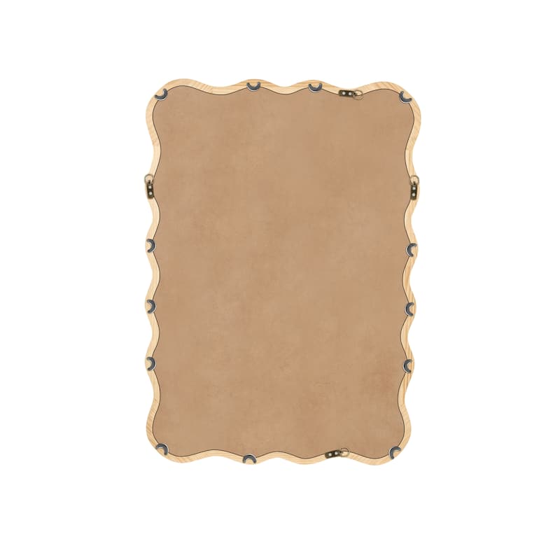 40" x 28" Solid Wood Wavy Rectangle Mirror