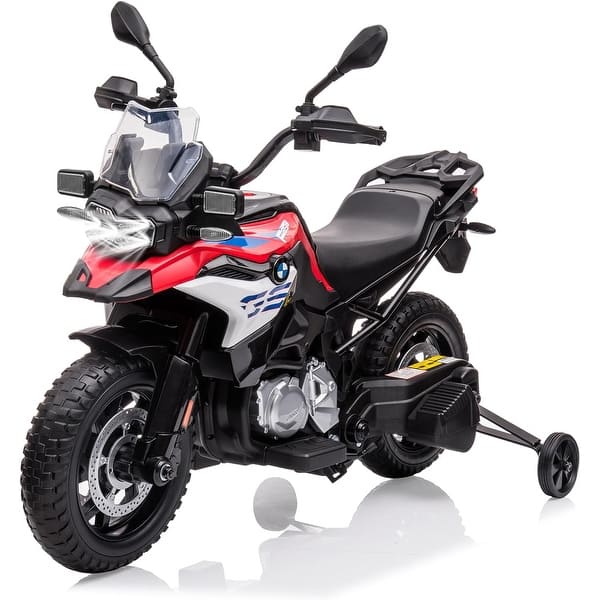 slide 2 of 15, 12V 7AH Ride On Motorcycle, Licensed BMW Kids Motorcycle, High/Low Speed Red