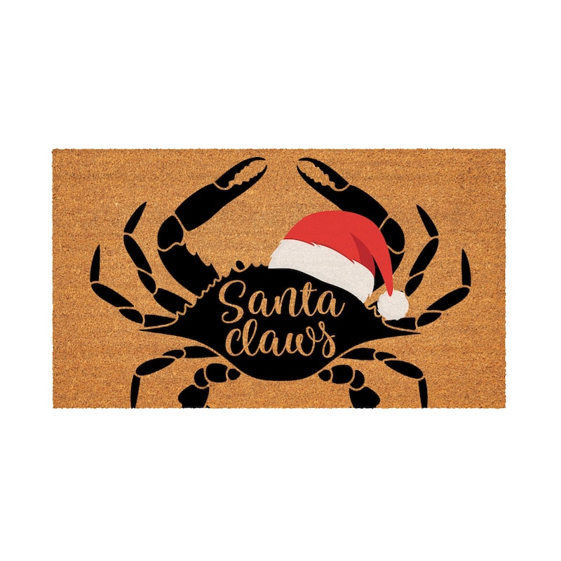 Santa Claws Coastal Coir Mat 28"x16" - 28" x 16"