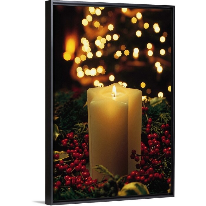 Shop Candles And Other Christmas Decorations Black Float Frame Canvas Art Overstock 25504144
