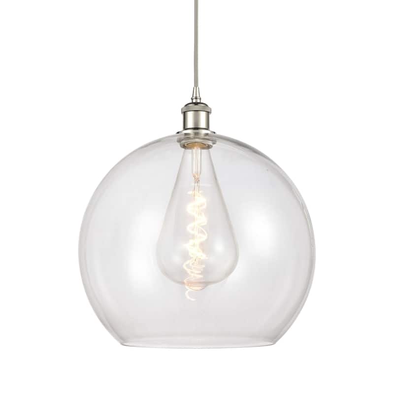 Innovations Lighting 516-1P-18-14 Athens Pendant Athens 14" Wide - Polished Nickel / Clear