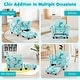 preview thumbnail 3 of 6, Gymax Kids Upholstered Sofa w/Cute Patterns Footstool Ergonomic