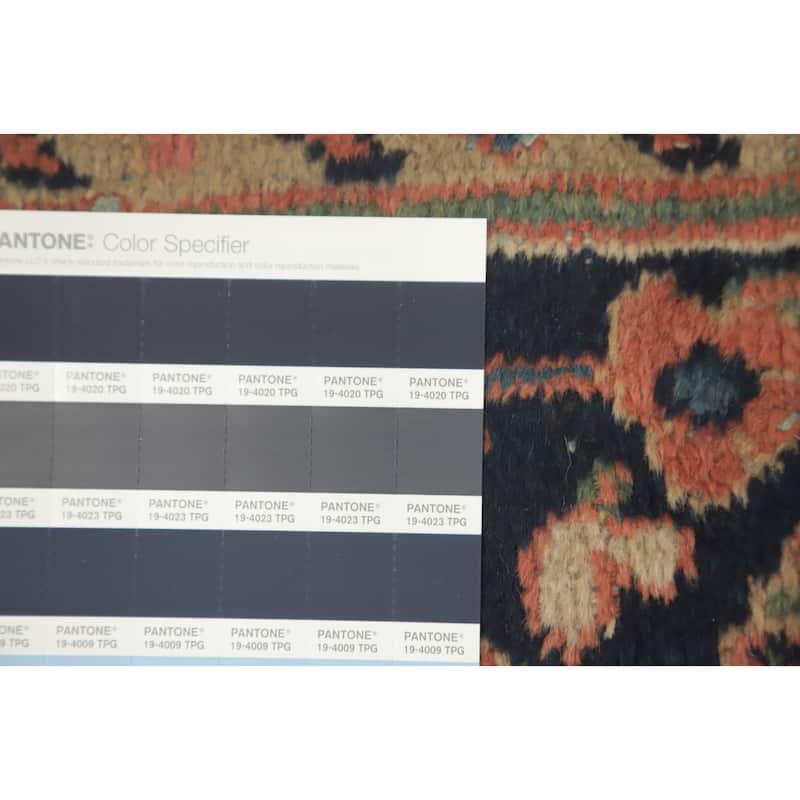 Hand Knotted Oriental 100% Wool Carpet Traditional Floral Oranges & Rust Mahal Area Rug - 10' 7'' X 7' 3''
