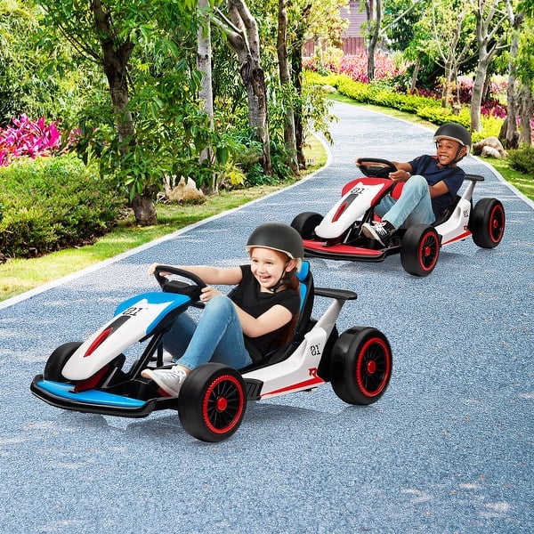 slide 2 of 34, Go Kart for Kids, 24V Drift Kart with 2X200W Strong Motor, 7AH Big Battery