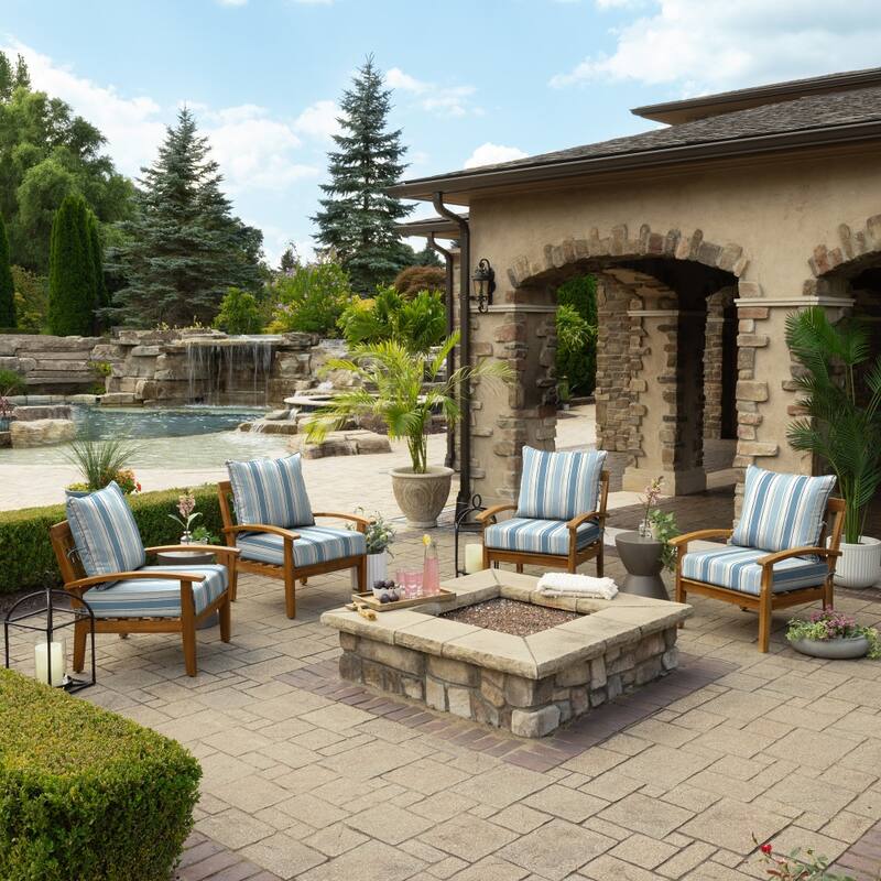 ARDEN Foam Outdoor Deep Seat Cushion Set, 24 x 24