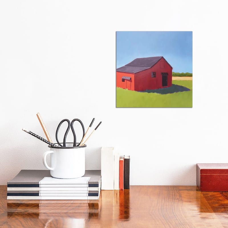 iCanvas "Primary Barns V" by Carol Young Canvas Print - 12x12x0.75