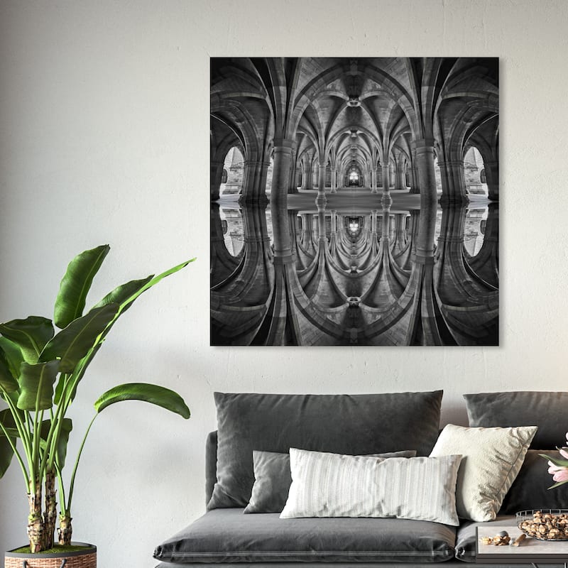 Wynwood Studio Canvas Architecture and Buildings Kale IV Gray and Dark Gray Modern & Contemporary Wall Art Canvas Print - 40 x 40