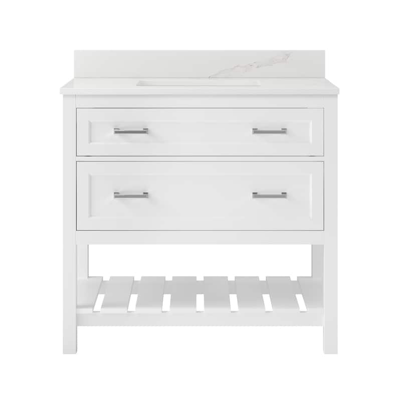CRAFT + MAIN LSVT3722D-QCB1 Lawson 36" Free Standing Single Basin - White