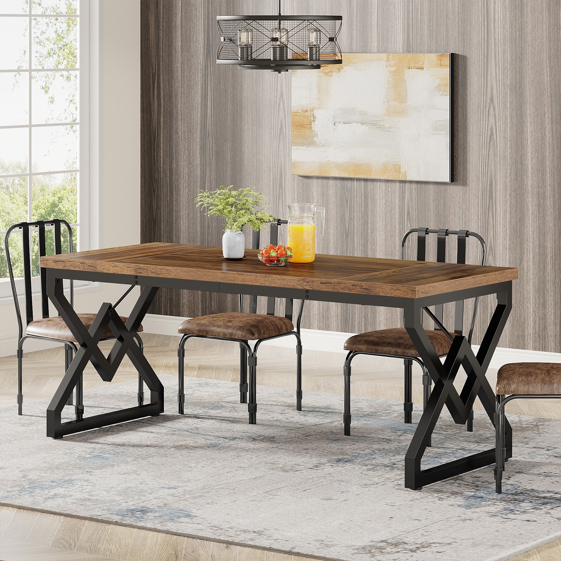 63-in Large Executive Desk, Home Office Computer Desk - On