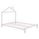 preview thumbnail 5 of 46, Metal Platform Bed for Kids, Low Bed Frame with House Shaped Headboard & Slats Support, No Spring Box Need, Easy to Assembly