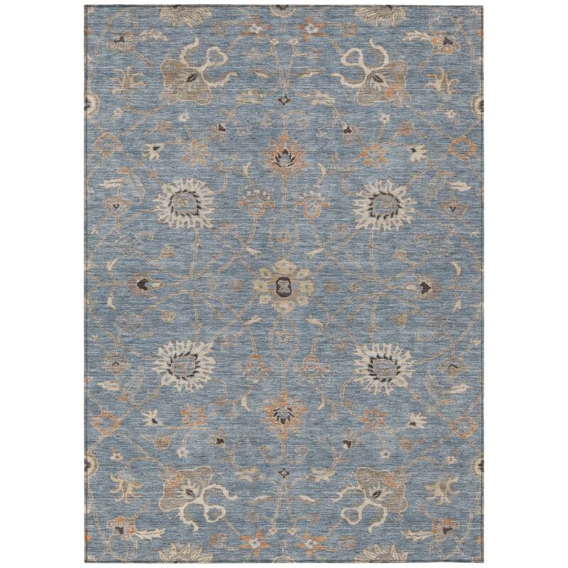 HomeRoots Floral Traditional Rectangle Outdoor Rug
