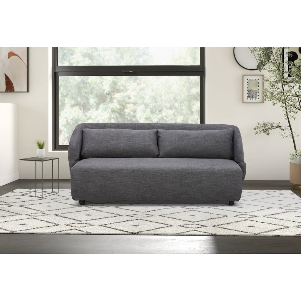 Divani Casa Lerner Modern Dark Grey Fabric Sofa Bed