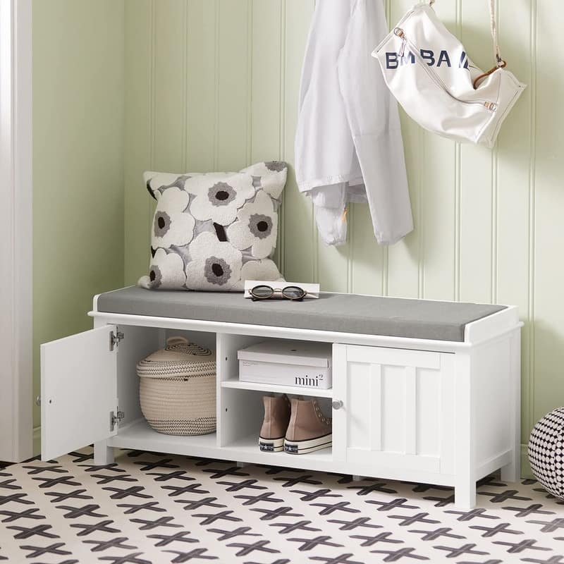 Hallway Shoe Bench - W41.3 x D13.8 x H16.9 in - W41.3 x D13.8 x H16.9 in