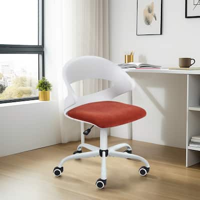 Homy Casa Arched Back Task Chair-Upholstered Seat, Adjustable Height
