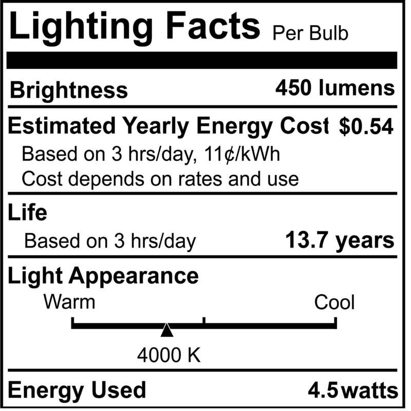Bulbrite LED Filament Pack of (4) 4.5 Watt Dimmable T6 Light Bulbs with a Milky Finish and Candelabra (E12) Base
