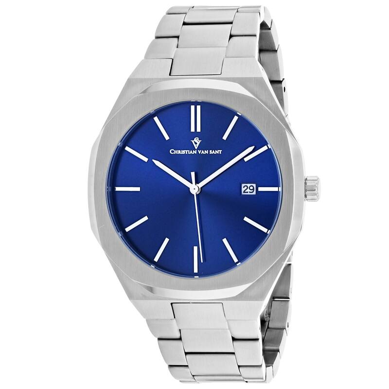 Christian Van Sant Men's Octavius Slim Blue Dial Watch - CV0522 - 6 (36)