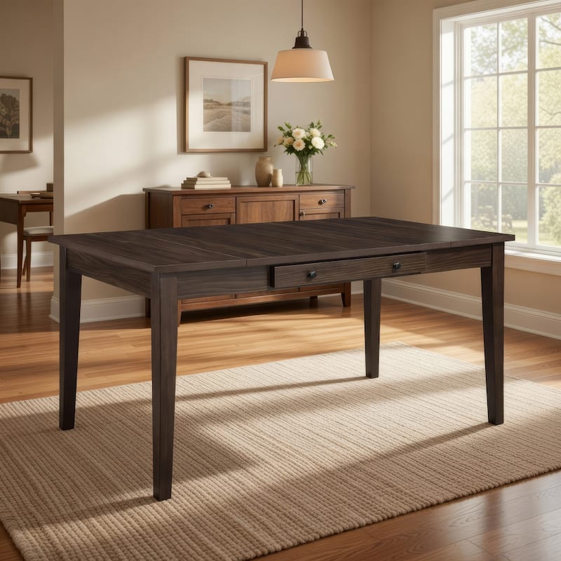 Wogy Dining Table, 66 Inch Brown Wood Top, Lift Top Storage, 2 Drawers - Walnut Brown