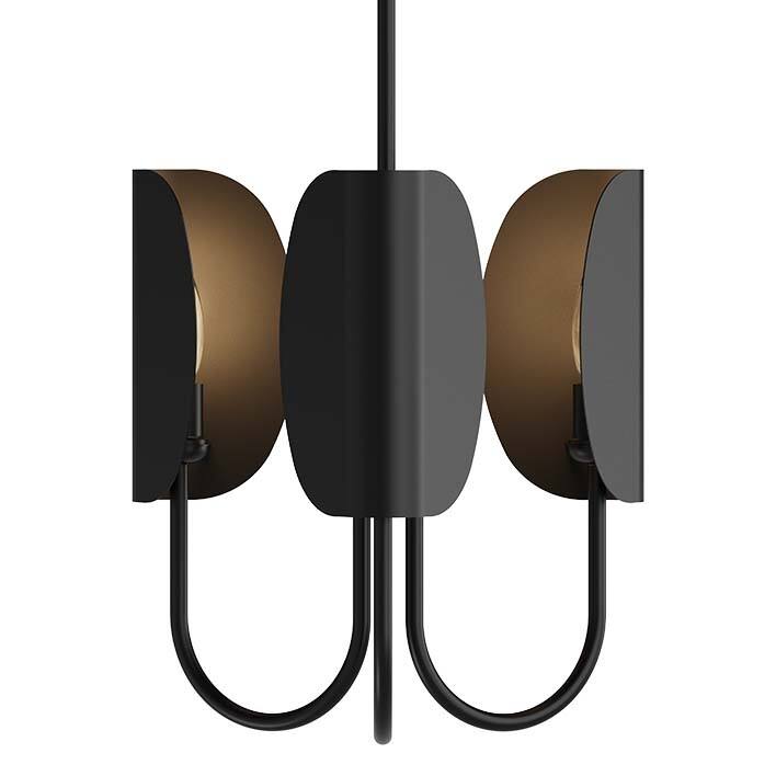 Alora Lighting CH450715 Seno 3 Light 15" Wide Chandelier - Matte Black