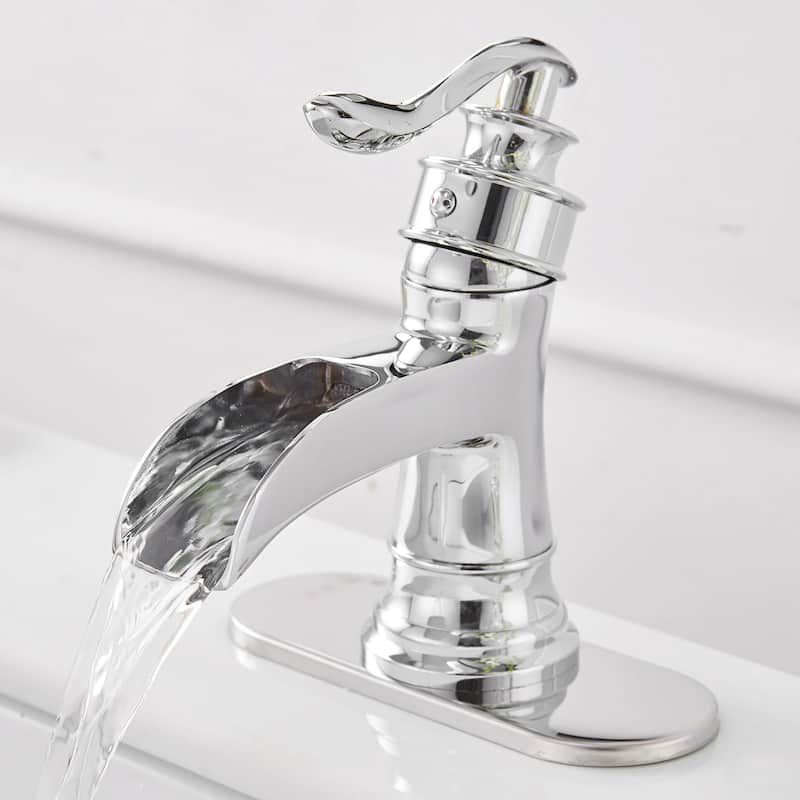 Single Hole Bathroom Faucet in Chrome Finish