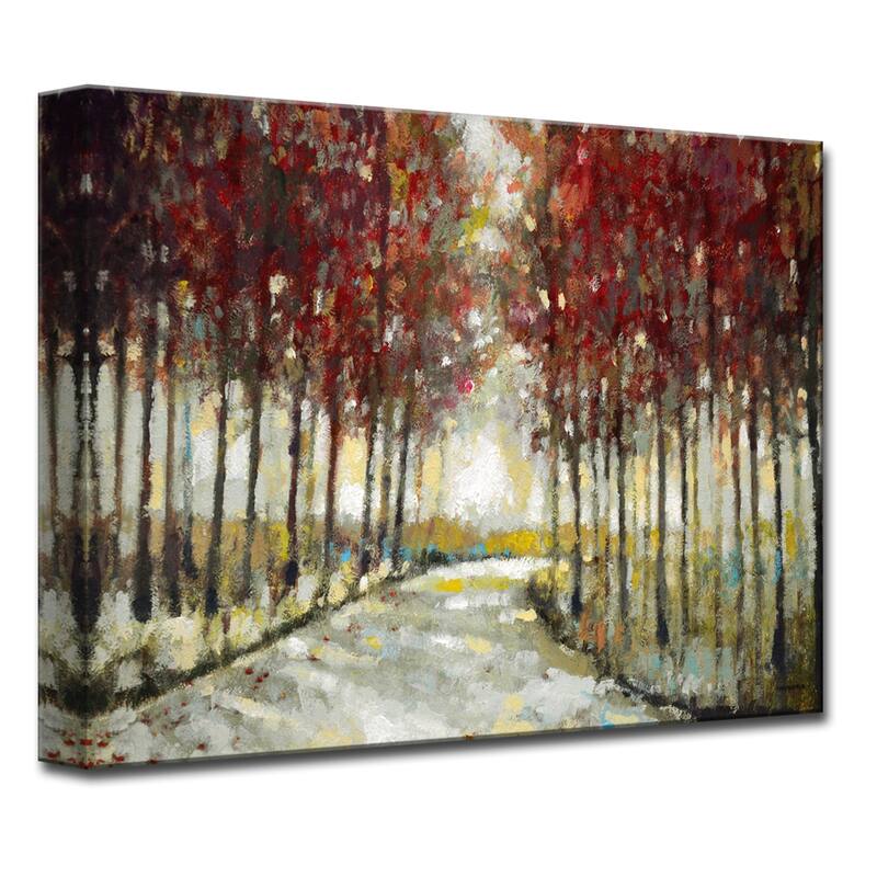 'Autumn Morning Drive' Wrapped Canvas Wall Art by Norman Wyatt Jr.
