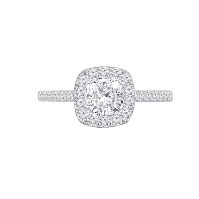 Auriya 14k Gold 1 1/2ctw Cushion-cut Halo Diamond Engagement Ring Certified (H-I, I1-I2)