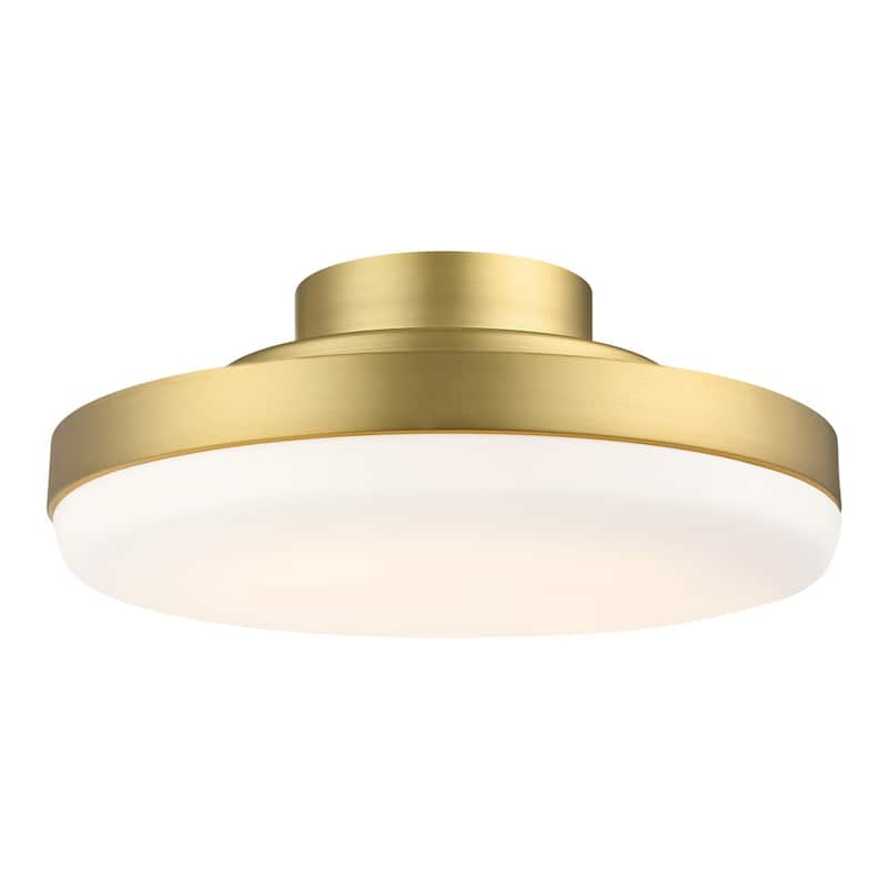 TriAire Ceiling Fan 12-inch Correlated Color Temperature (CCT) Select LED Light Kit - Brushed Satin Brass