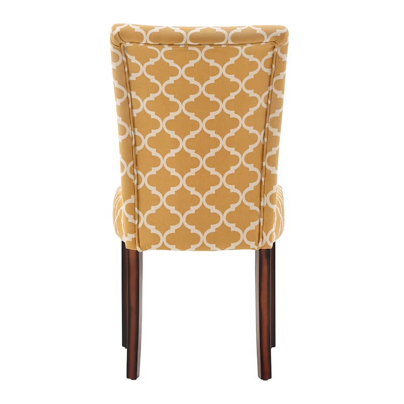 Catherine Moroccan Pattern Fabric Parsons Dining Chair (Set of 2) by iNSPIRE Q Bold