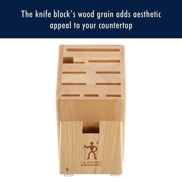 Henckels Hardwood Knife Block, Knife Storage, 11-slot - Natural