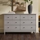 preview thumbnail 1 of 62, Walker Edison Bullrushes 6-Drawer Solid Wood Dresser Grey
