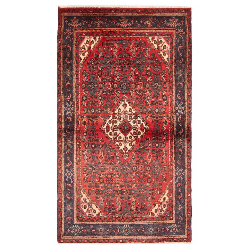 ECARPETGALLERY Hand-knotted Andelz Red Wool Rug - 4'4 x 7'4