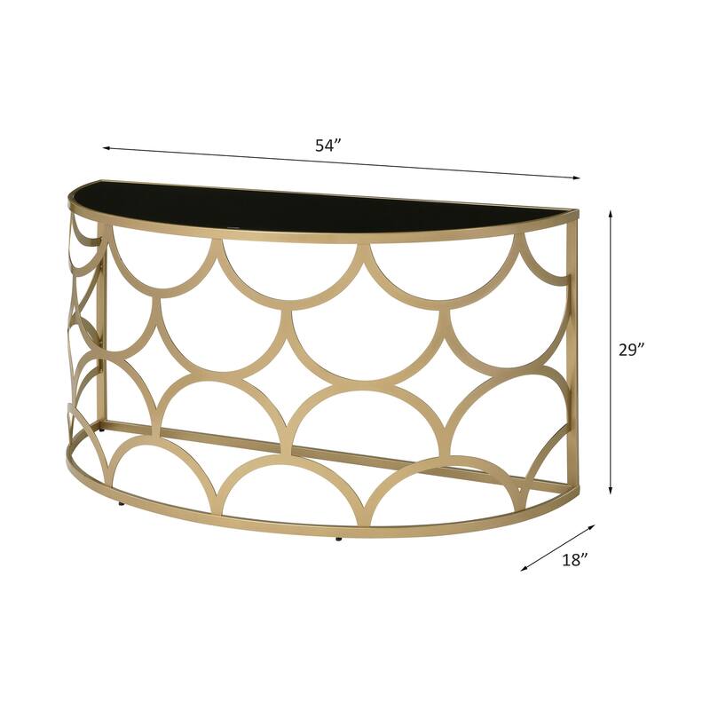 Altus Gold Finish Console Table
