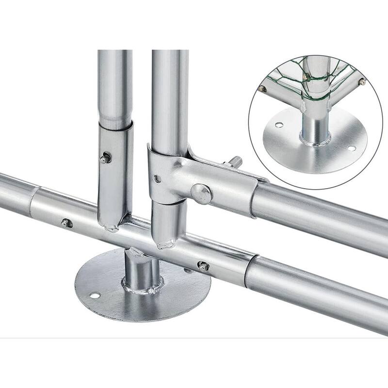 Large Metal Chicken Coop with Waterproof and Anti-Ultraviolet - Silver