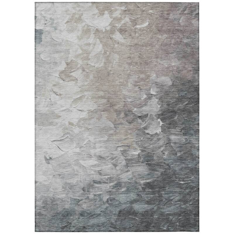 HomeRoots Abstract Transitional Rectangle Outdoor Rug
