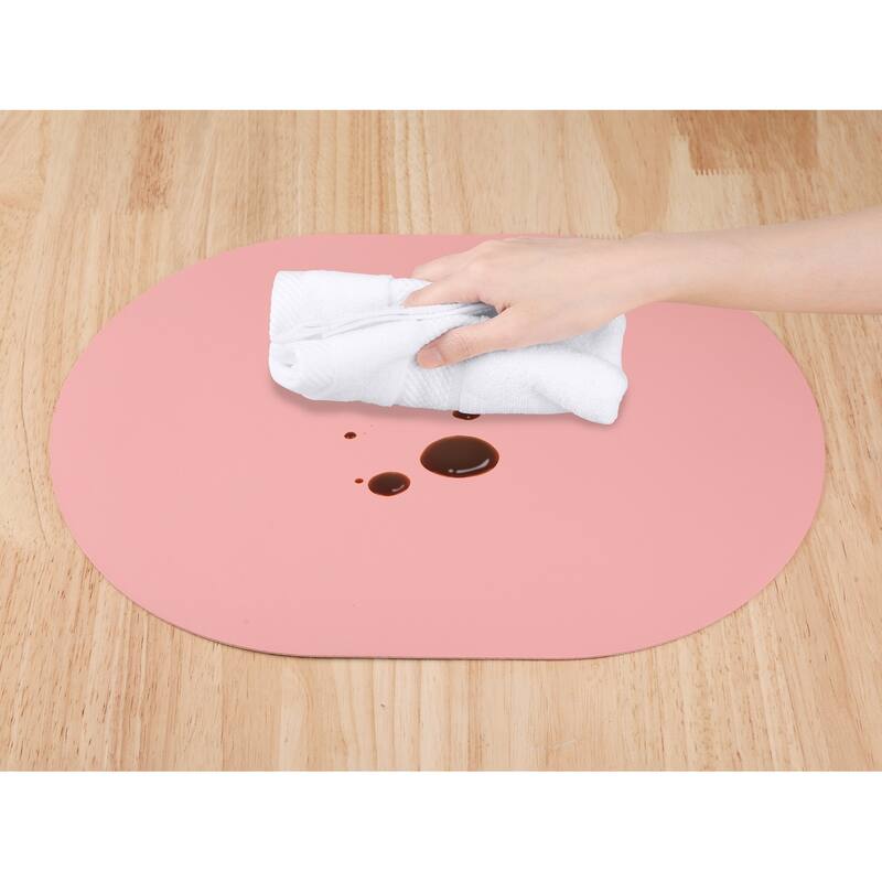 Table Placemats Set of 6 Leather Placemats for Dining Table Decor - 16*12Inch