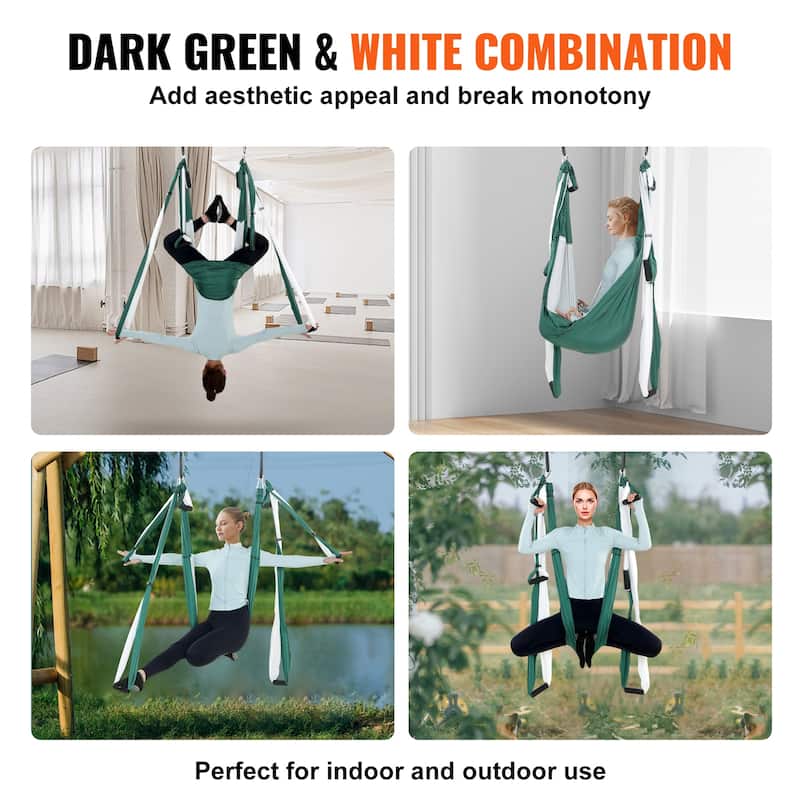 Aerial Yoga Swing Set, 2.7 Yards Yoga Hammock Hanging Swing Aerial Sling Inversion Fly Kit Trapeze Inversion Equipment