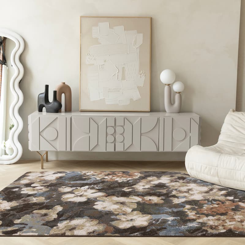 Multi-Colored Elegant Floral Area Rug