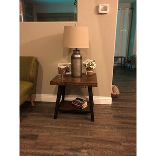 Bryson Rustic X-Base Accent Tables by iNSPIRE Q Classic