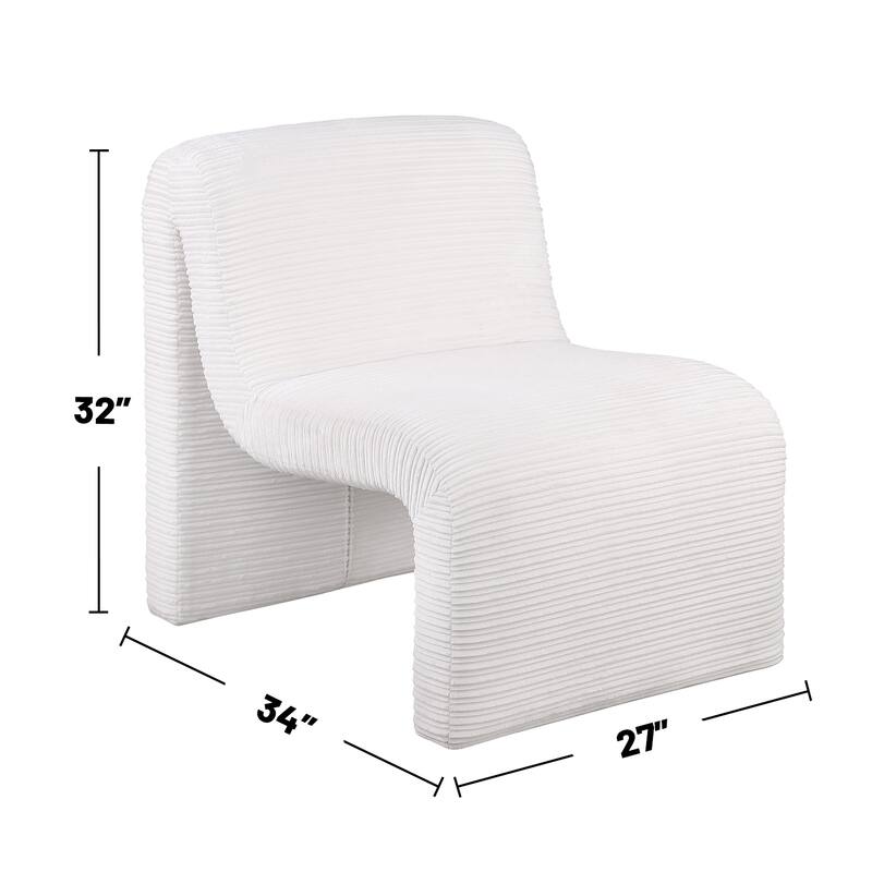 Upholstered Armless Accent Chair