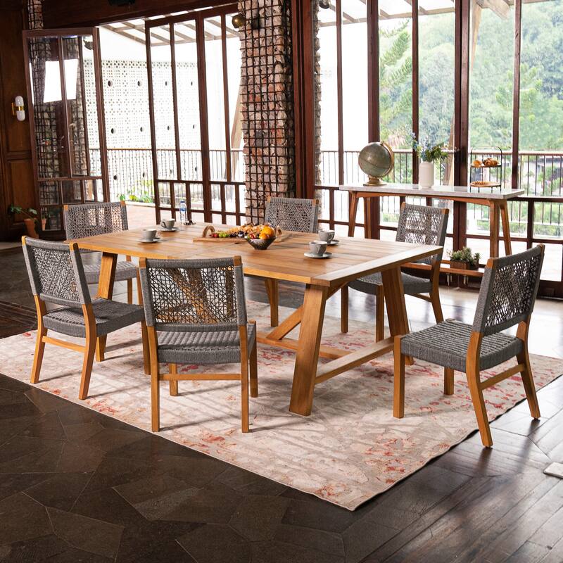Cambridge Casual Finley 7-piece Teak Dining Set