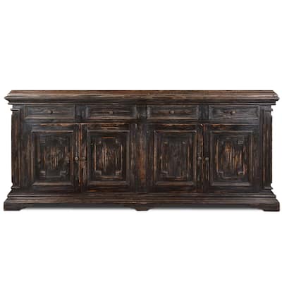 Victoria 4 Drawer, 4 Door Sideboard - Rustic Black - 91"