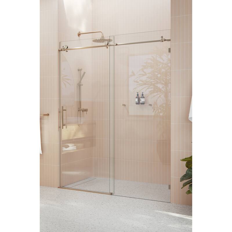 Glass Warehouse 56 in. - 60 in. x 78 in. Frameless Sliding Shower Door