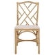 preview thumbnail 5 of 12, SAFAVIEH Chadale Rattan Dining Chair Set of 2, Fully Assembled - 23" W x 18" D x 38" H