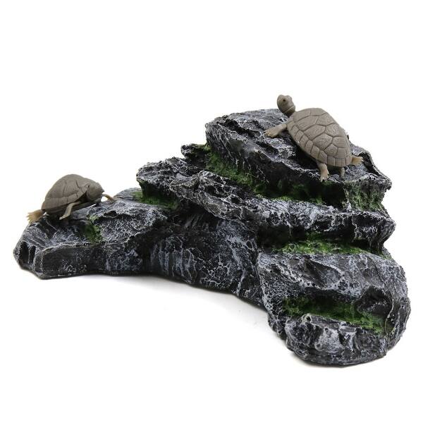 Shop Resin Aquatic Turtles Climbing Rock Ramp Aquarium Fish Tank