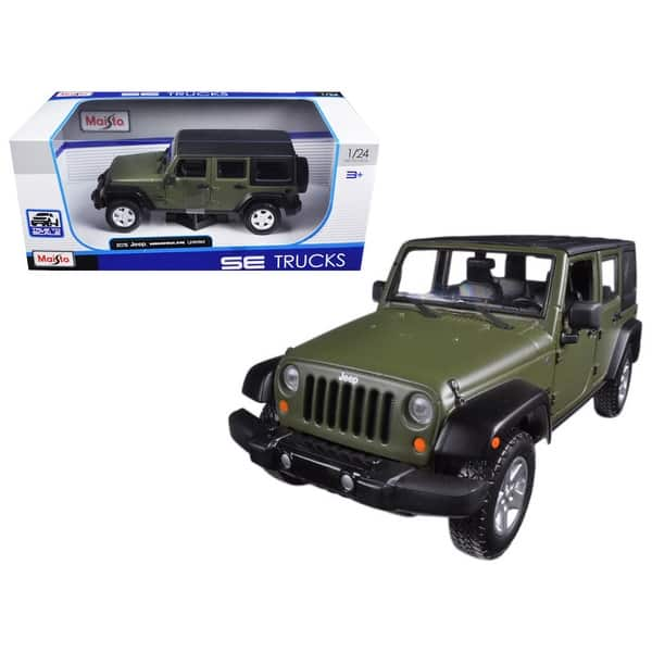 2015 Jeep Wrangler Unlimited Green 1 24 Diecast Model Car By Maisto 1 24 Diecast Model Overstock 25485894